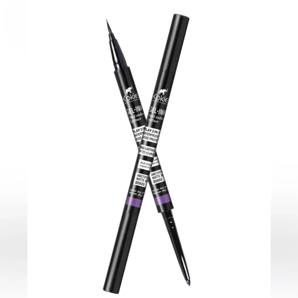 💎 Kokie Professional Gel - Ink AMETHYST + MATTE BLACK Dual Ended Eyeliner